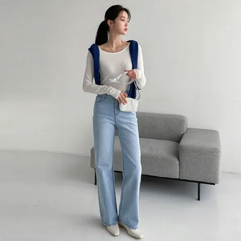 [브리치] 러블리감성 / 축제 아이스 부츠컷 연청바지