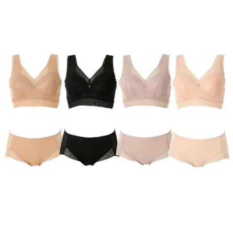 [롯데백화점](4종택1)어깨압 박없이 편안한노와이어 컵런닝브래지어팬티세트VLGC344VLGC344T