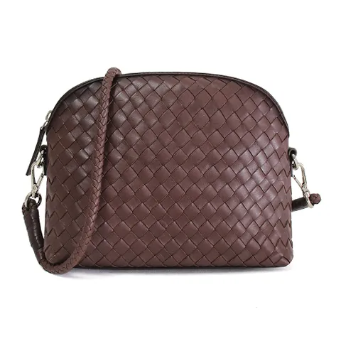 드래곤백 청키 펠리니 포셰트 크로스백 위빙 숄더백 다크브라운 8011-DB