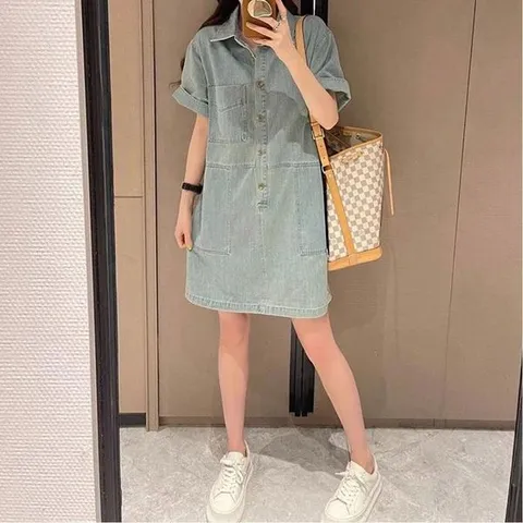 [하프클럽] 캐주얼 소매 롤업 사이드 더블 포켓 카라 미니 홀복