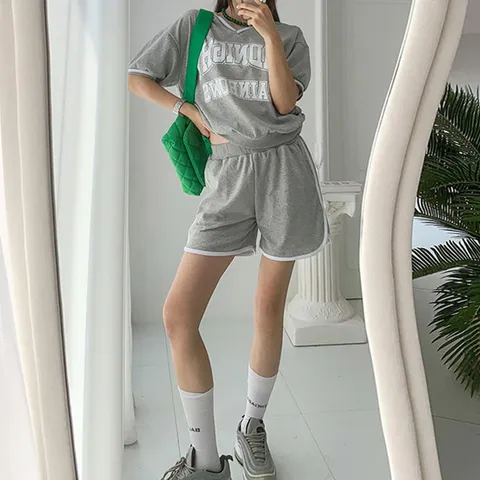 H스타일PS미드나잇세트 여름 여성 트레이닝복세트 츄리닝셋트 반바지세트 빅사이즈 운동복 홈웨어