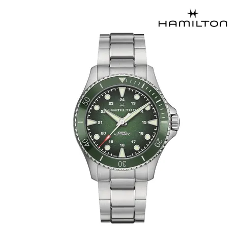 [롯데백화점]H82525160 카키 네이비 스쿠바 오토매틱 43mm