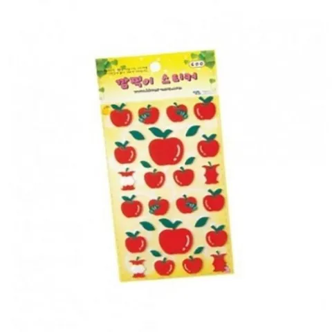 깜찍이 펠트스티커 모양 사과 빨강 1개