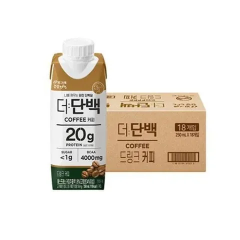 프로틴 음료 단백질 커피맛 18입 250ml 단백질음료 마시는 운동 드링크 250mlx18입