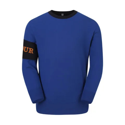 [롯데백화점][엘피 지에이]남성 소매로고 니트 풀오버(L233KT204P)