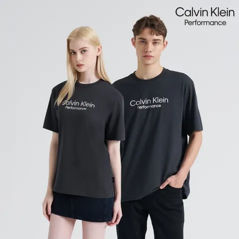 [캘빈클라인 스포츠] 에센셜 반팔티셔츠 남녀공용 다크그레이