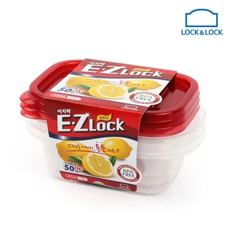 락앤락 뉴이지락 직사각 270ml 3P HLE6204 락앤락밀폐용기 김치통 반찬통 반찬용기
