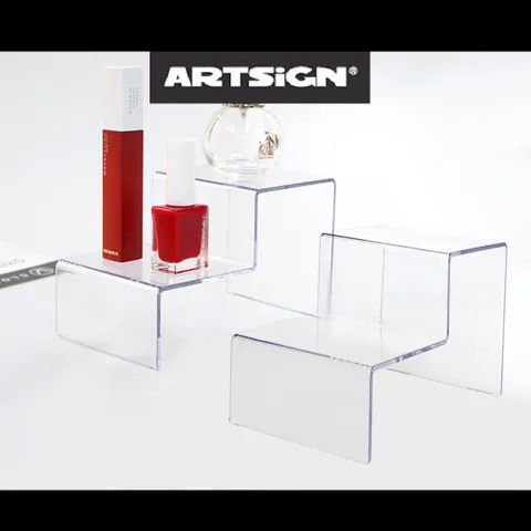 2단계단 아크릴 상품진열대 상품진열대 2개 상 상품진열대 절곡진열대 전시대 아크릴