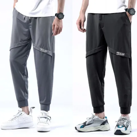 남자하의 허리밴딩 시보리 쿨팬츠 루즈핏 허리밴딩