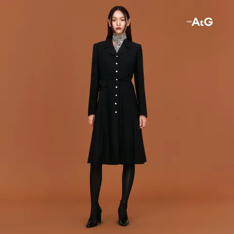 더엣지 트위드 플레어 원피스+벨트