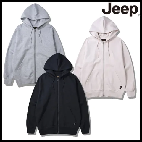 [롯데백화점]남여공용) 루즈핏 2WAY 후드 집업 블랙 짚업 JP4TZU098