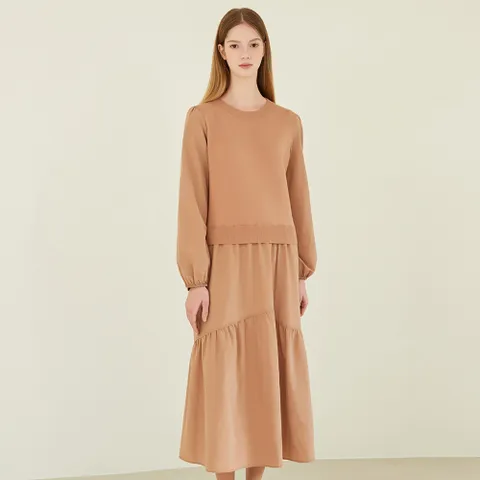 [최초가 74000원] [55~88] 니트 블록 원피스