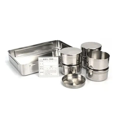 스텐 보존식 용기세트 스텐원형 6P 어린이집 유치원 급식 구내식당 위생용기