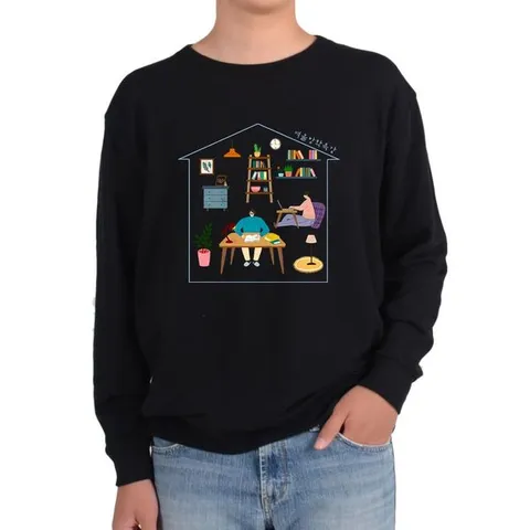 [하프클럽]  맨투맨 행복한잡 우리집 따뜻한우리집 집안생활