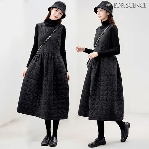 (55~88까지)블랙퀼팅컬트원피스