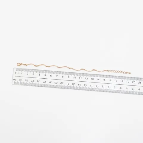 여자 실버 골드 핑크 물결 체인 우정 팔찌