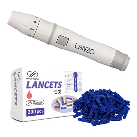 사혈기+채혈침200개 세트 무통 채혈기 혈당 측정기 수지침 손따는침 병원 한의원 약국