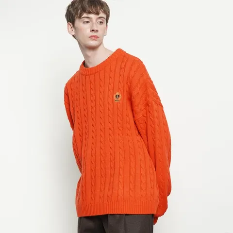 [하프클럽/에이본]M55 poll twisted knit orange
