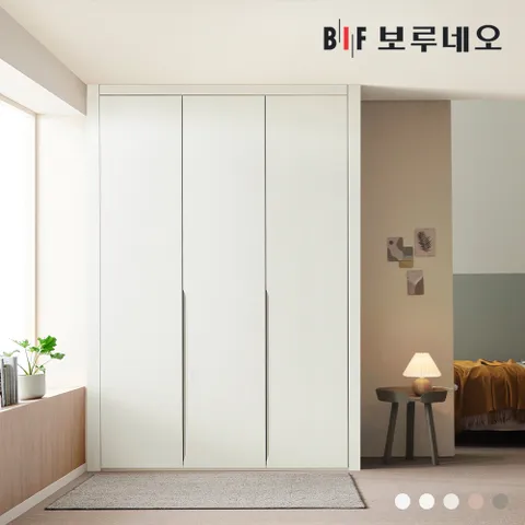 210cm E0 매립형손잡이 히든하프 여닫이 작은방 붙박이장