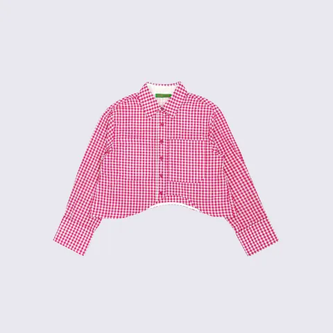 깅엄 체크 웨이브 셔츠 3 COLOR