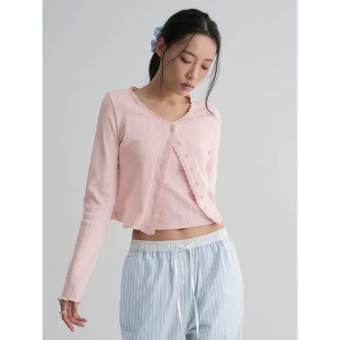 포인텔 긴소매 카디건  라이트 핑크 (356341CC3Y)