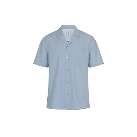 오픈카라 셔츠_블루