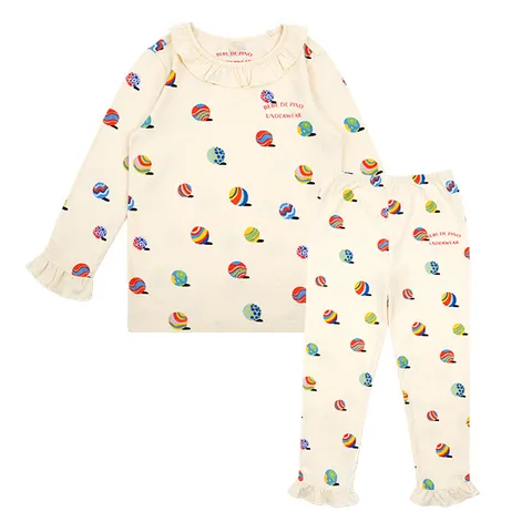 [키즈]에크루 마블 프릴 라운지웨어 세트_BU53UL402