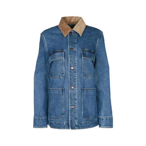 LORO PIANA FAQ2972 W1EN DEAN FIELD JACKET DENIM SILK