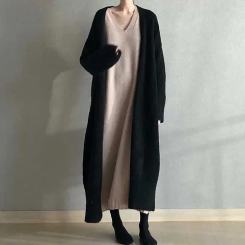 여성 롱 가디건 데일리 여리 루즈핏 외출 집앞 데이트 니트가디건 루즈핏가디건 겨울가디건