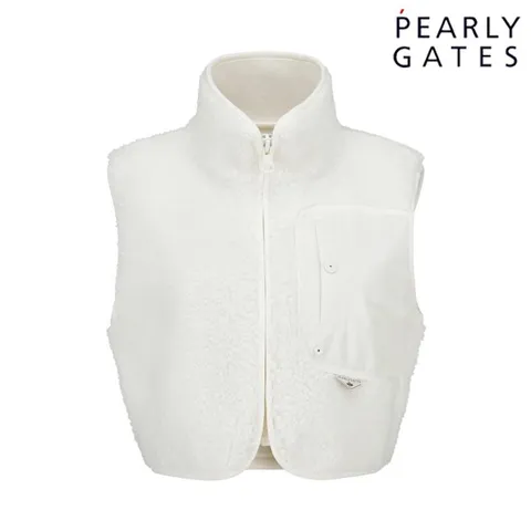 파리게이츠 521D3JV101IV 여성 포켓 배색 덤블 집업 베스트