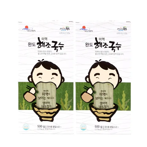 완도 해조 미역국수 500gx2팩 스프포함