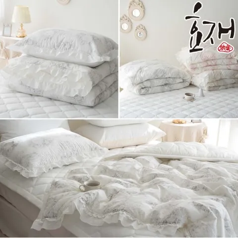 헤닝 간절기 모달 옥수수솜 프릴 침구세트(SS) by효재