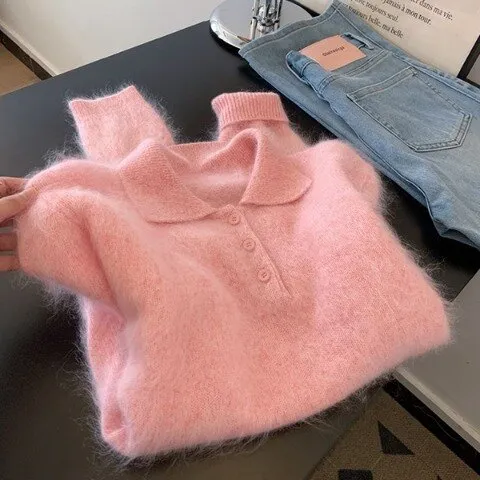 앙고라 모헤어니트 겨울니트 엘디브카라니트