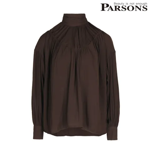 [파슨스] [Flat White] High-Neck Chiffon Blouse (PW2QABL01)
