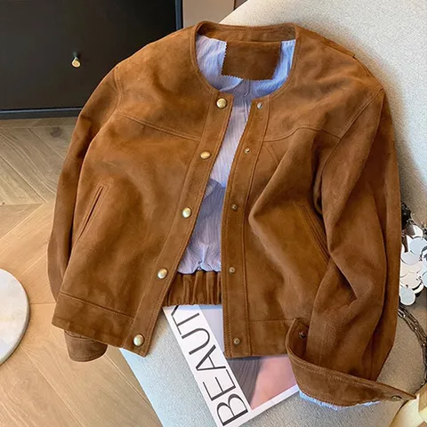 마이 스웨이드 숏 자켓_NB3JK014