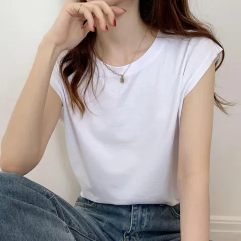 여성 루즈핏 민소매나시티 UC 0182 여성 면티셔츠 나 루즈핏티셔츠 민소매나시 이너나시