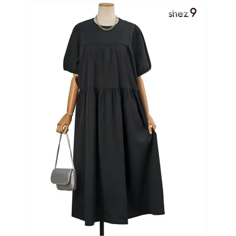 [하프클럽/써드 캉캉 롱 원피스