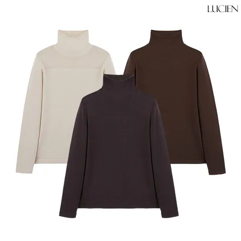 오가닉코튼 100 시스루 터틀 니트 3종 SET