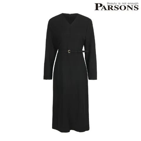 [파슨스] [Flat White] Croffle Belted Dress (PW2QBOP01)