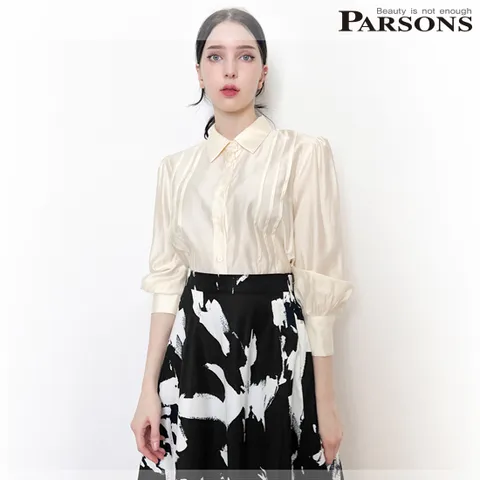 [파슨스] [Made simple] Romance Pintuck Blouse (MSPS2BL05)