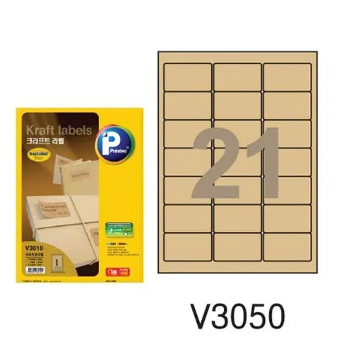 크라프트21칸 V3050((V3050-10매) 63.51x38.1mm)