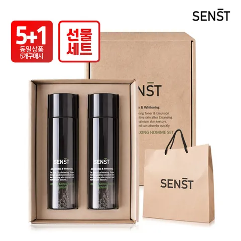 센스트 [5+1덤증] 남성화장품 시카 릴렉싱 옴므 2종세트 (토너+토너)+쇼핑백