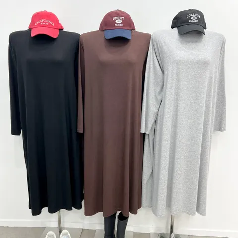 빅사이즈사랑해요 N727L212 기모폴라스판롱원피스 TO