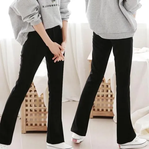 [에스이엔몰] 여성 국내 나팔 핀턱 77 밴딩 라인 바지 (7229855)