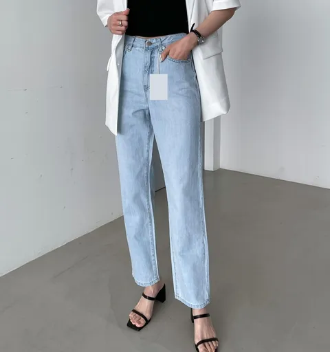 여자 사계절 난스판 중통 일자 청바지 핏이 예쁜 간절기 봄 여름 가을 겨울 데님팬츠