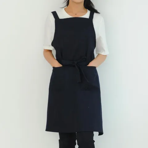 H형 어께 카페 주방 어께형앞치마 네이비앞치마 어깨걸이형앞치마 주방앞치마 카페앞치마