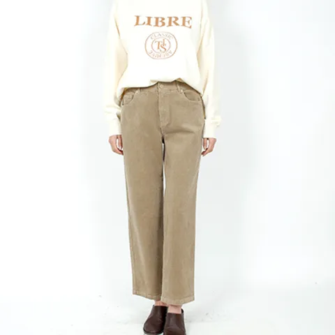 [롯데백화점][꾸즈]코듀로이스트레이트팬츠(COB28P1-LM)