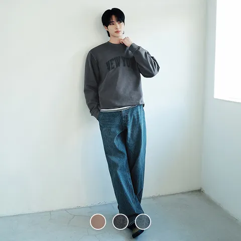 116542 변우석 MW 배럴 와이드핏 데님