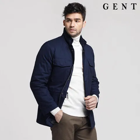 남성용 멀티 포켓 스트링 누빔 코튼 야상_GOJ8304C