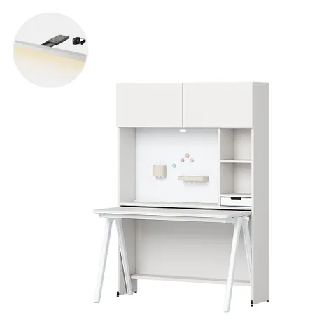 로이모노 1200폭 5단 책상세트 패키지(도어,조명포함)